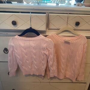 Beaufort Bonnet Company Pink Cable Knit Sweater